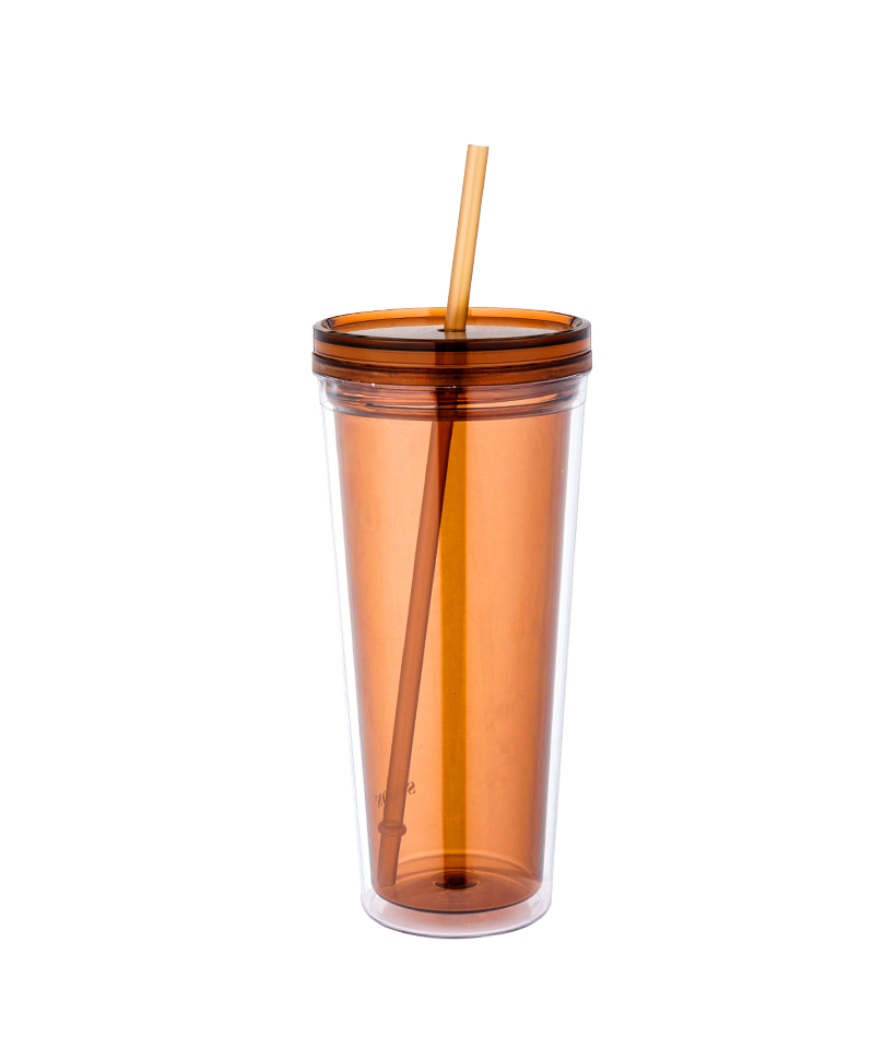 650ml Clear Tritan Iced Coffee Mug with Dustproof Screw Lid