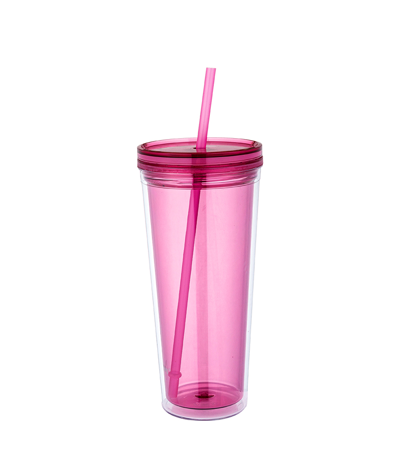 650ml Clear Tritan Iced Coffee Mug with Dustproof Screw Lid