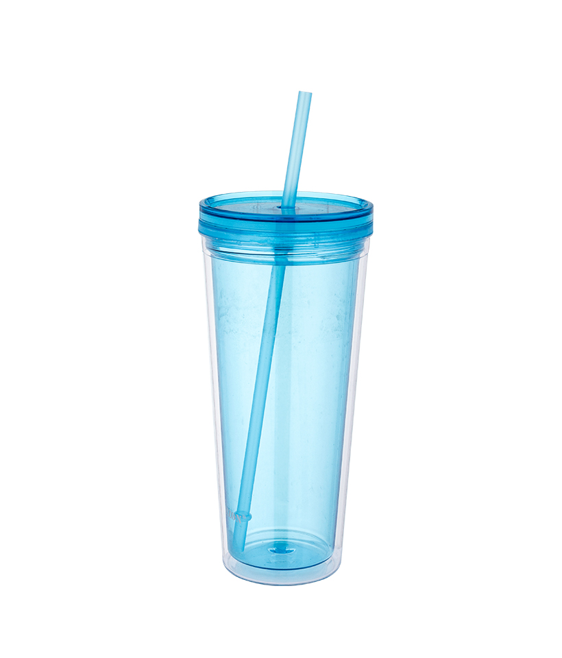 650ml Clear Tritan Iced Coffee Mug with Dustproof Screw Lid