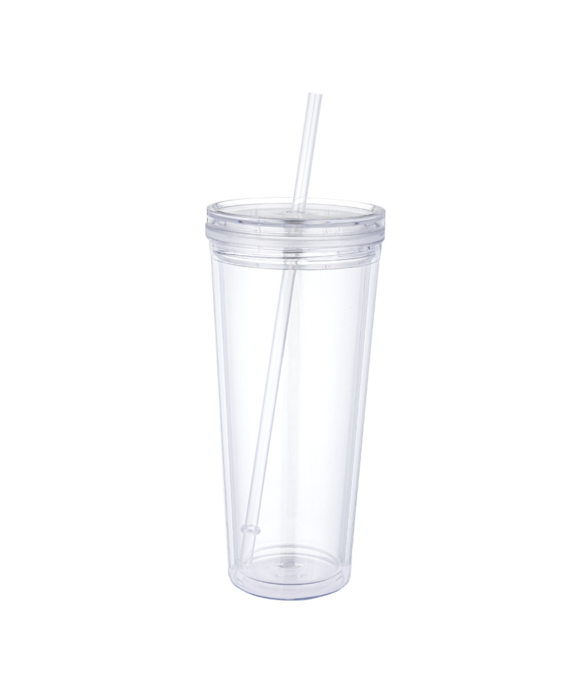 650ml Clear Tritan Iced Coffee Mug with Dustproof Screw Lid